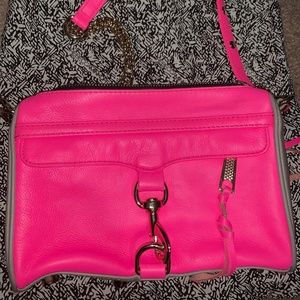 Rebecca Minkoff Mini Mac Neon Pink Crossbody Bag